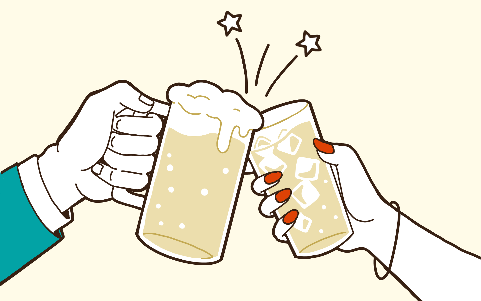 キャストさんと乾杯しよう!
