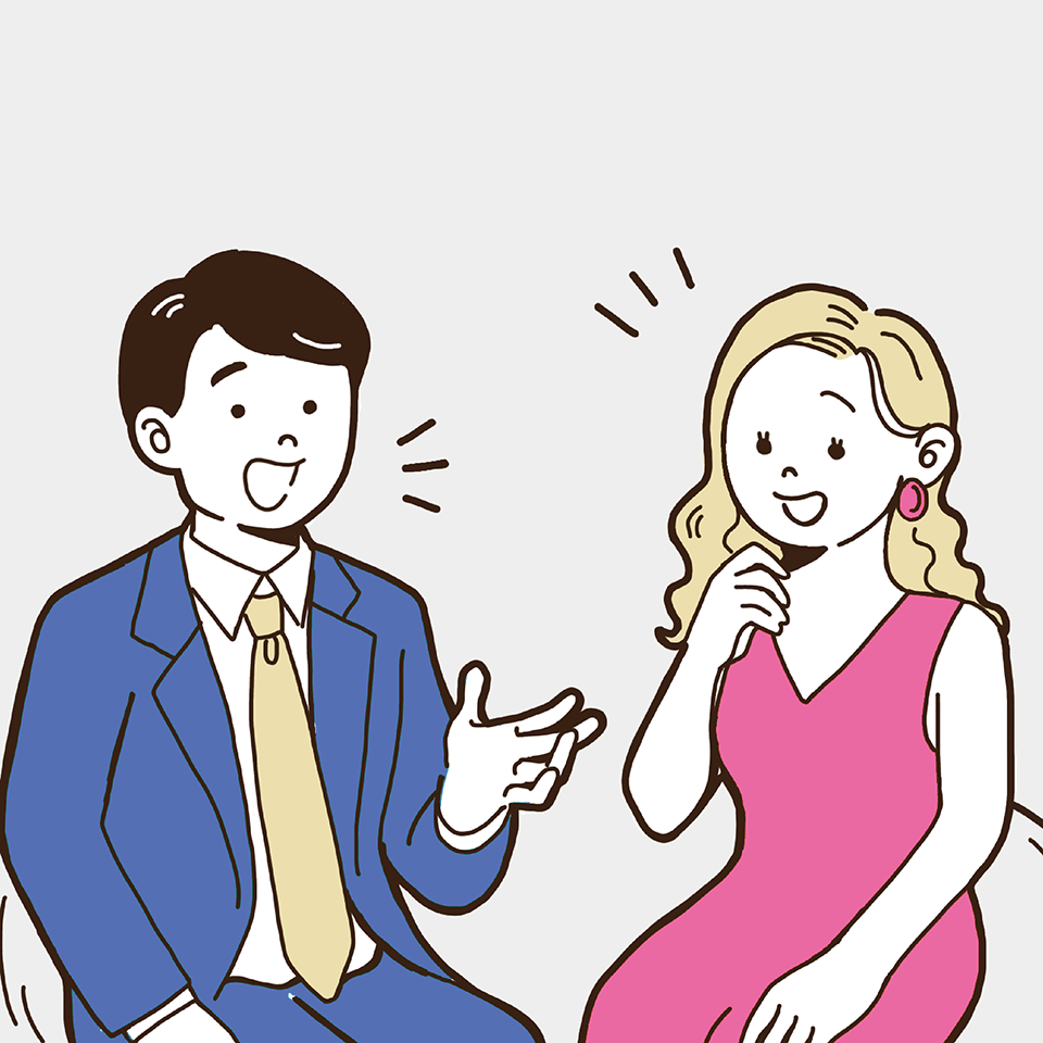 キャストさんとの会話を楽しもう！