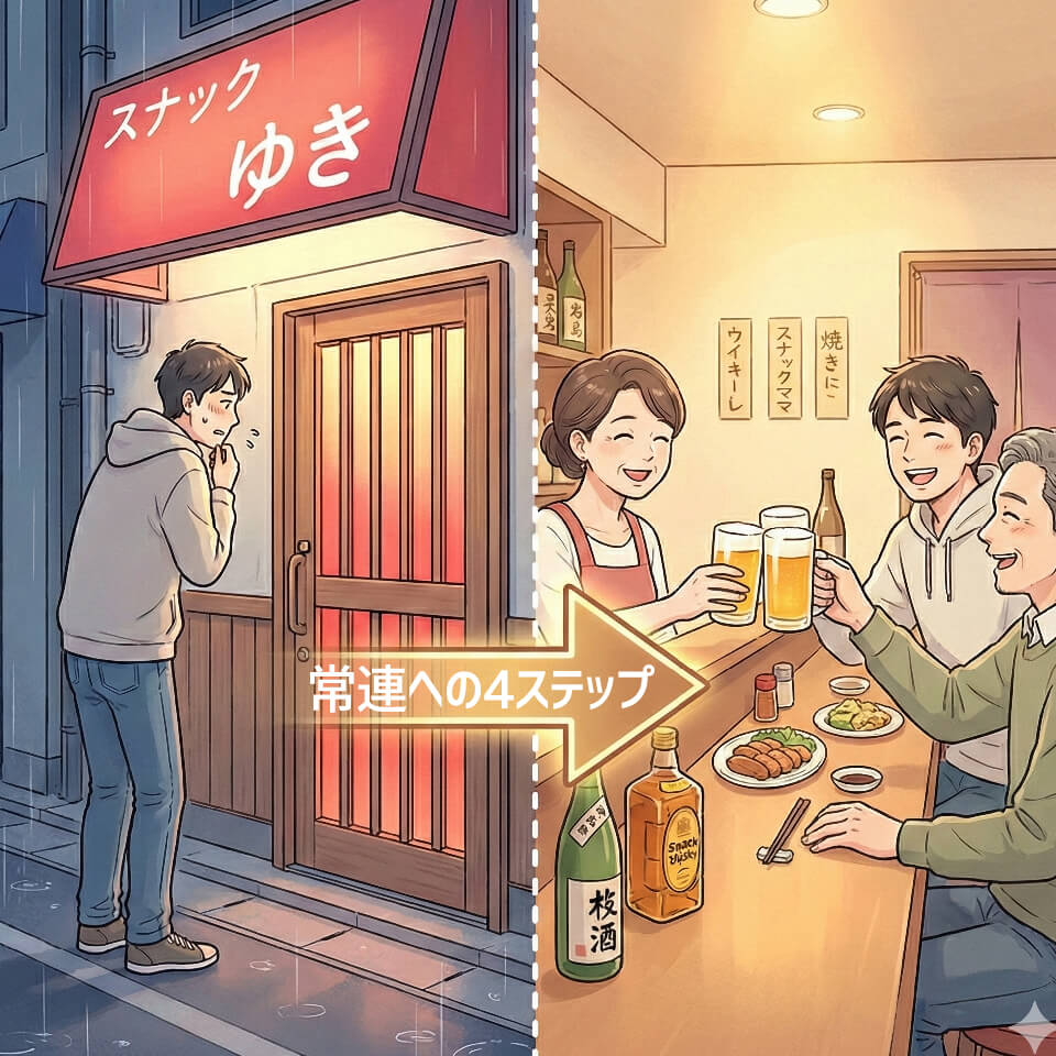 スナック常連になるには？初心者が留意すべき4ステップ